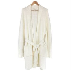 SKIMS Cozy Knit Bouclé Short Robe in Bone Off-White Size 4X/5X Plush Super-Soft